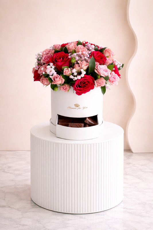 Mix Flowers With Chocolates