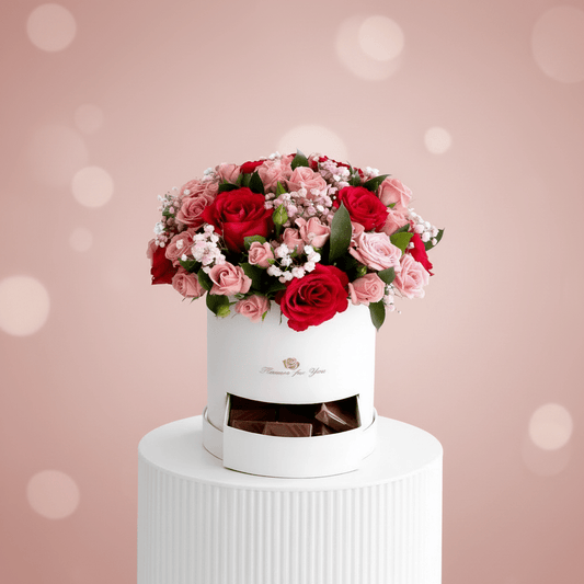Flowers & Chocolates Mix Bouquet-italianflowerkwMixed Flower Arrangement