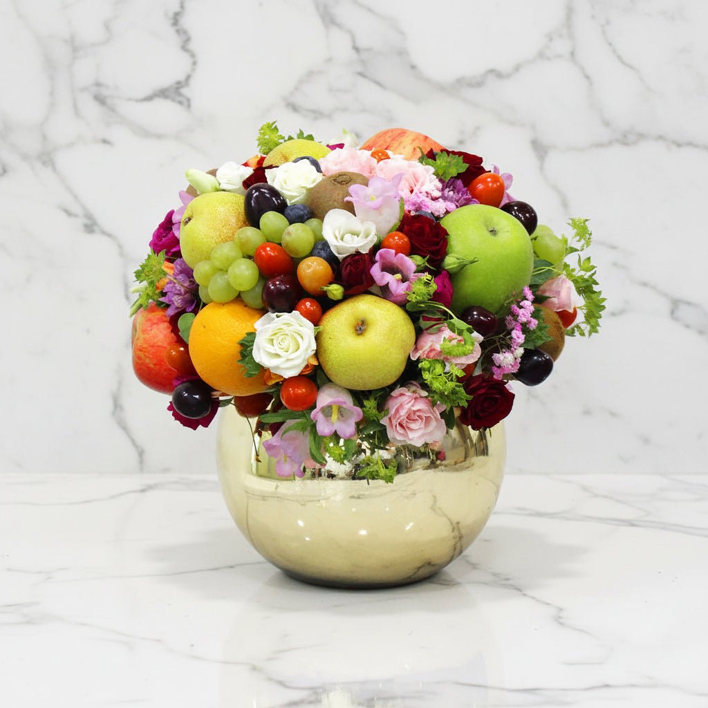 Mix Fruits with Flower Arrangement 1 - italianflowerkw