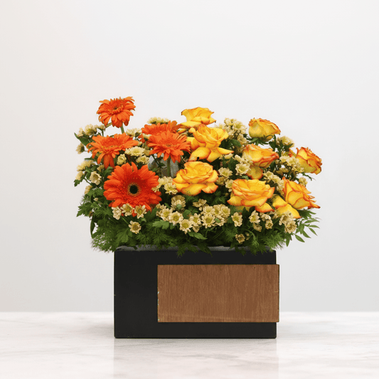 "Orange gerbera daisy bouquet"Golden Sunset Bloom|italianflowerkw - italianflowerkw