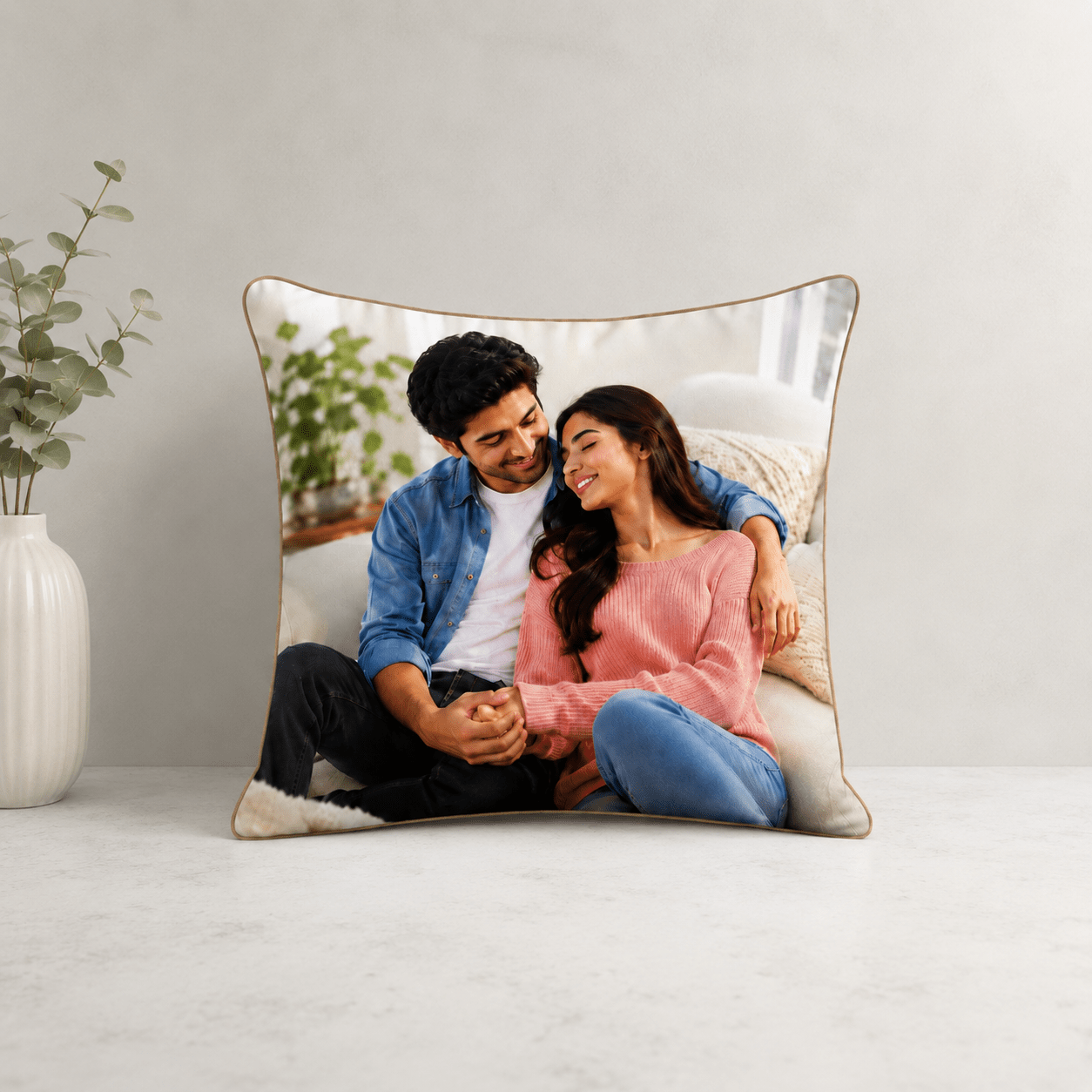 Personalized Photo Cushion – Custom Printed Pillow-italianflowerkw