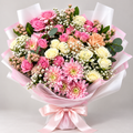 Pink Blossom Bouquet: Luxury Edition-italianflowerkw