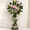Pink Grand Standing Floral Arrangement – Roses, Orchids & Lilies-italianflowerkw