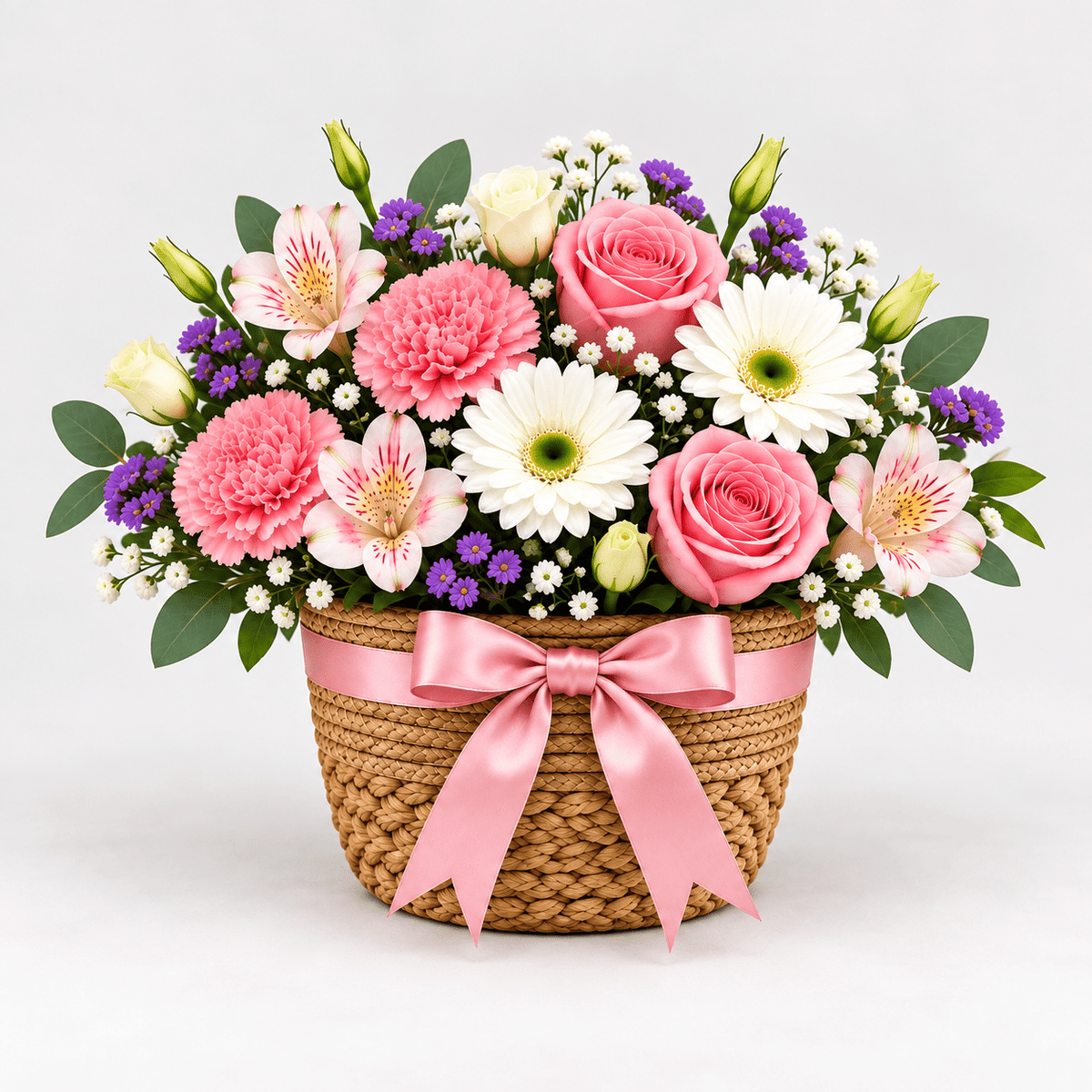 Pink Roses & Carnations kuwait-italianflowerkw