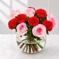 Mixed Flowers Bouquet & Chocolates Gift Set Same Day Delivery Kuwait-italianflowerkwRose Carnation Vase Arrangement Kuwait