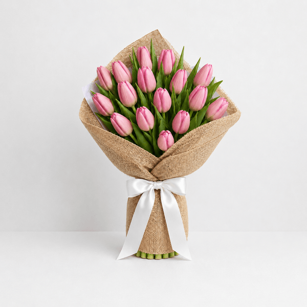 Pink Tulip Bouquet-italianflowerkw