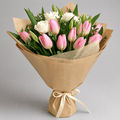 Pink tulips bouquet Kuwait | italianflowerkw