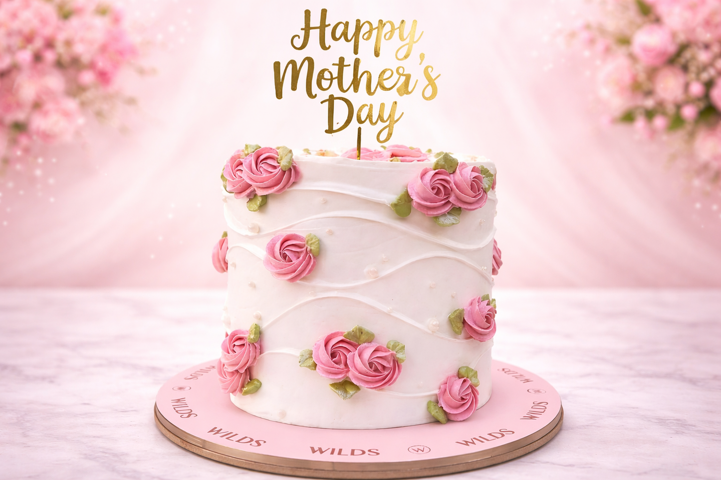 Mother's Day cake with pink