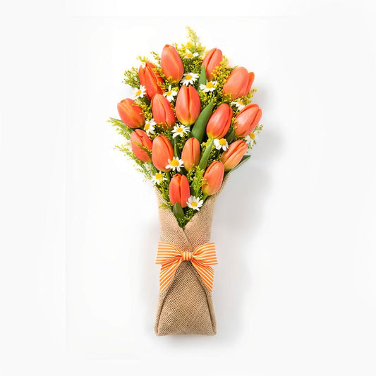 Artistic Tulip Bouquet in Poetic Floral Wrapping-italianflowerkw