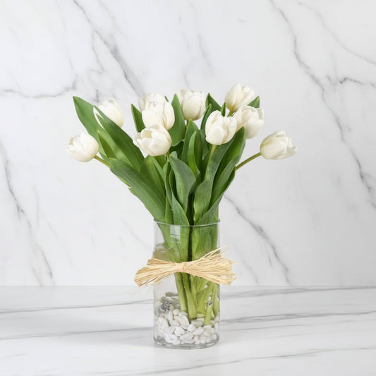 Pure White Tulip Elegance|italianfowerkw - italianflowerkw