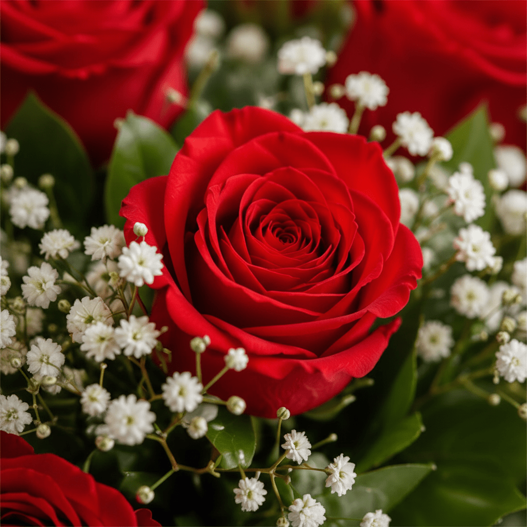 Red Roses & Ferrero Rocher Chocolate Box - italianflowerkw