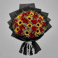 Mixed Flowers Bouquet & Chocolates Gift Set - Flower & Chocolate Delivery-italianflowerkwSunflower Rose Bouquet Kuwait