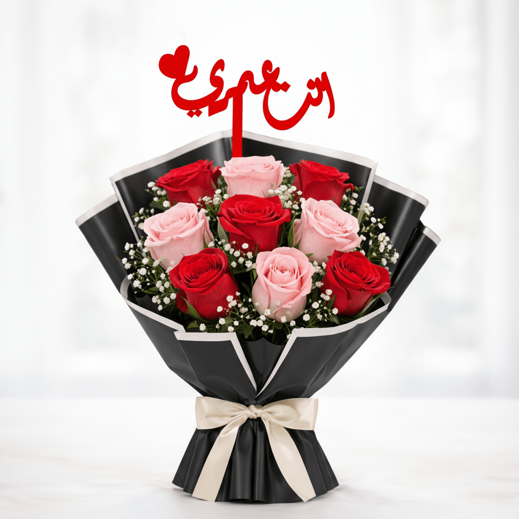 10 Red Roses Acrylic Valentine Bouquet-italianflowerkw