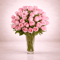 30 Pink Roses Vase Arrangement italianflowerkw-italianflowerkw