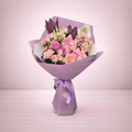 Elegant Pink Mixed Flower Bouquet-italianflowerkw