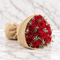 Rustic Romance Red Rose Bouquet-italianflowerkw