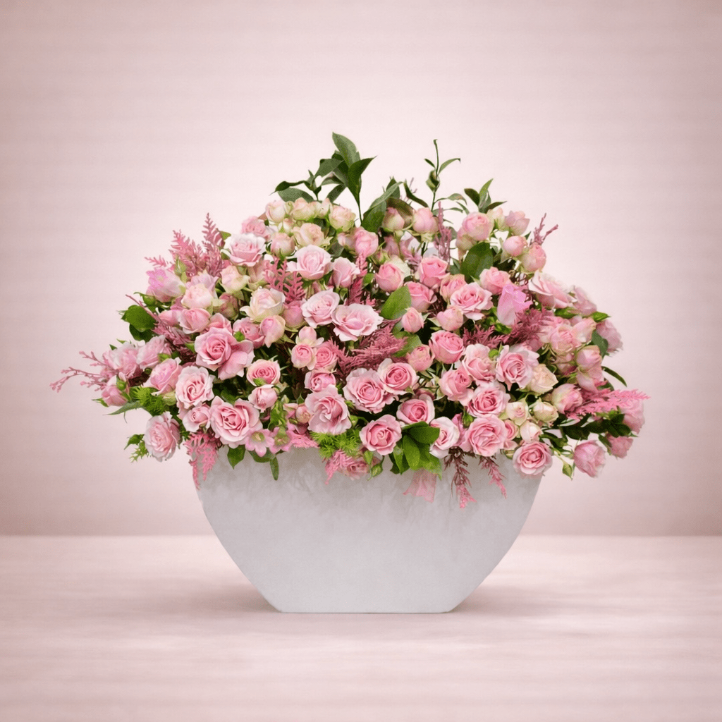 Serenity-Pink Baby Roses Bouquet