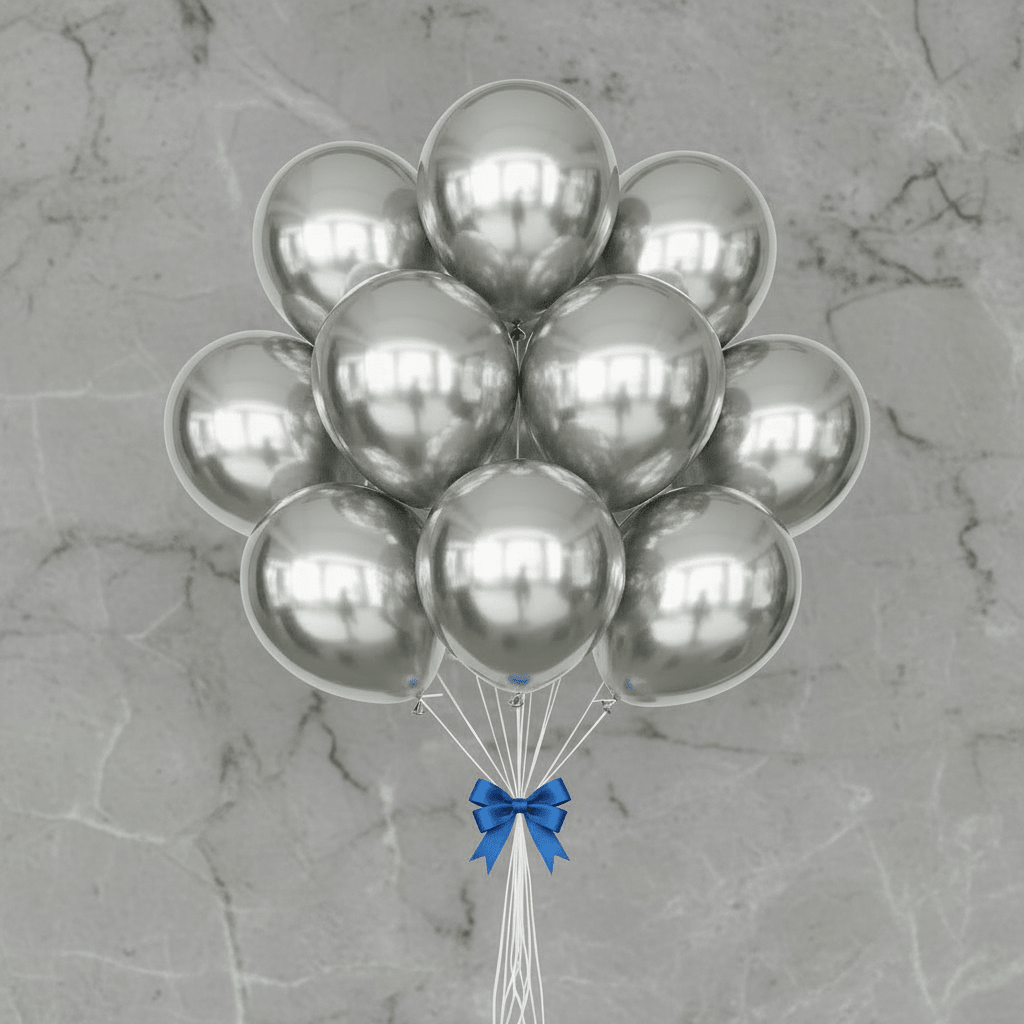 Silver Balloon 4Pcs - italianflowerkw