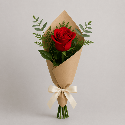 Single Red Rose Bouquet – Same-Day Delivery in Kuwait-italianflowerkw
