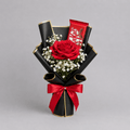 Single Rose Gift Kuwait Bouquet with Chocolate-italianflowerkw