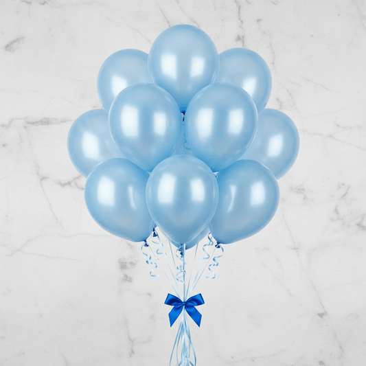Sky Blue Balloon 4Pcs - italianflowerkw