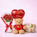 Sweet Love Gift Set with Red Tulips & Ferrero-italianflowerkw