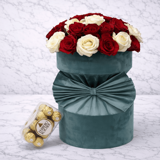 Deluxe Floral and Chocolate Gift Set-italianflowerkw