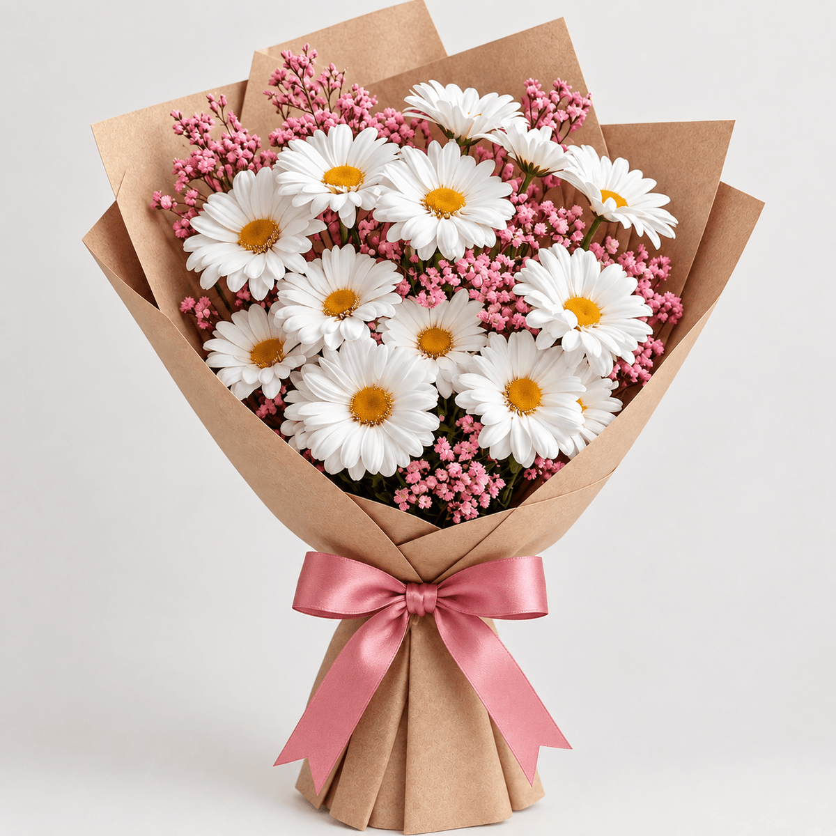 White Daisy Flowers Bouquet Kuwait-italianflowerkwWhite Daisy Flowers