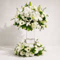 White Elegance Floral Centerpiece-italianflowerkw