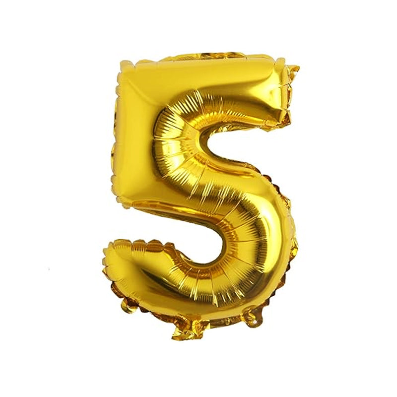 Golden Numerical Foil Balloon