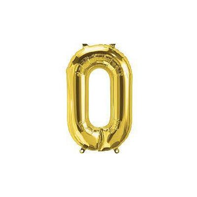 Golden Numerical Foil Balloon - italianflowerkw