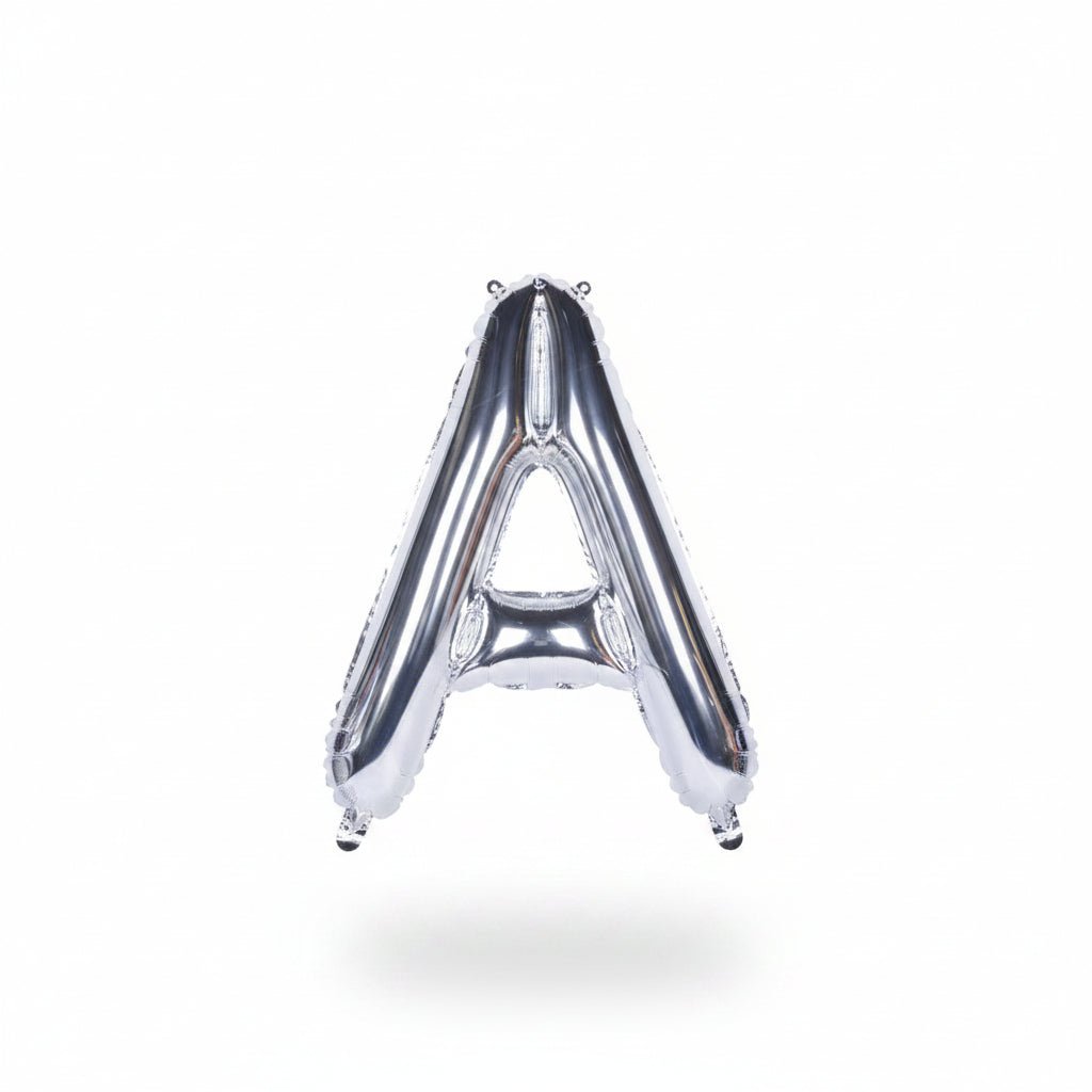 Silver Foil Alphabet A - Z Balloons - italianflowerkw