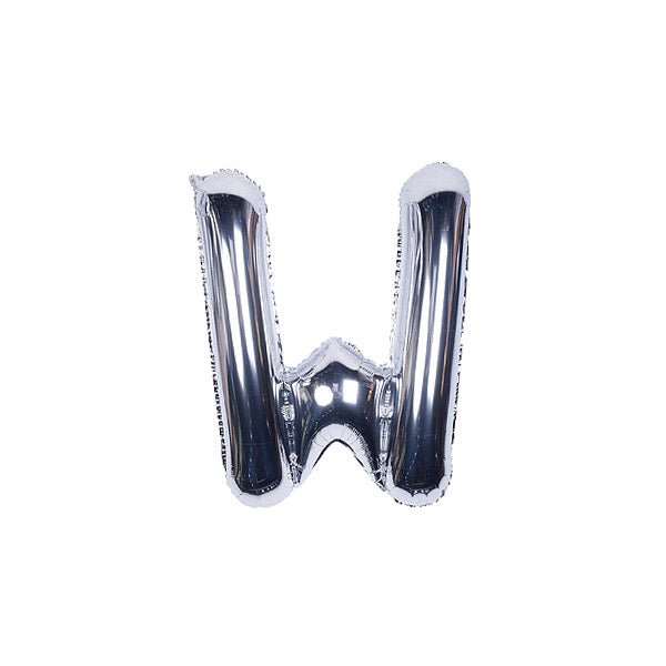 Silver Foil Alphabet A - Z Balloons - italianflowerkw