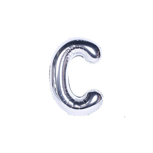 Silver Foil Alphabet A - Z Balloons - italianflowerkw